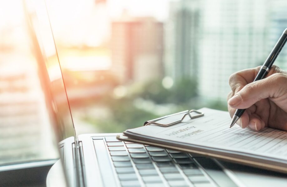 Business,Application,Form,Registration,With,Applicant,Filling,In,Company,Document,