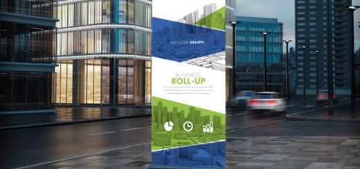 3d rendering of roller mockup with awesome design in the street