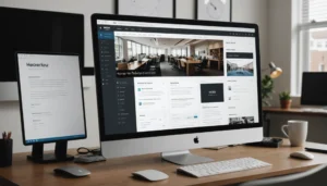 Menu site web design