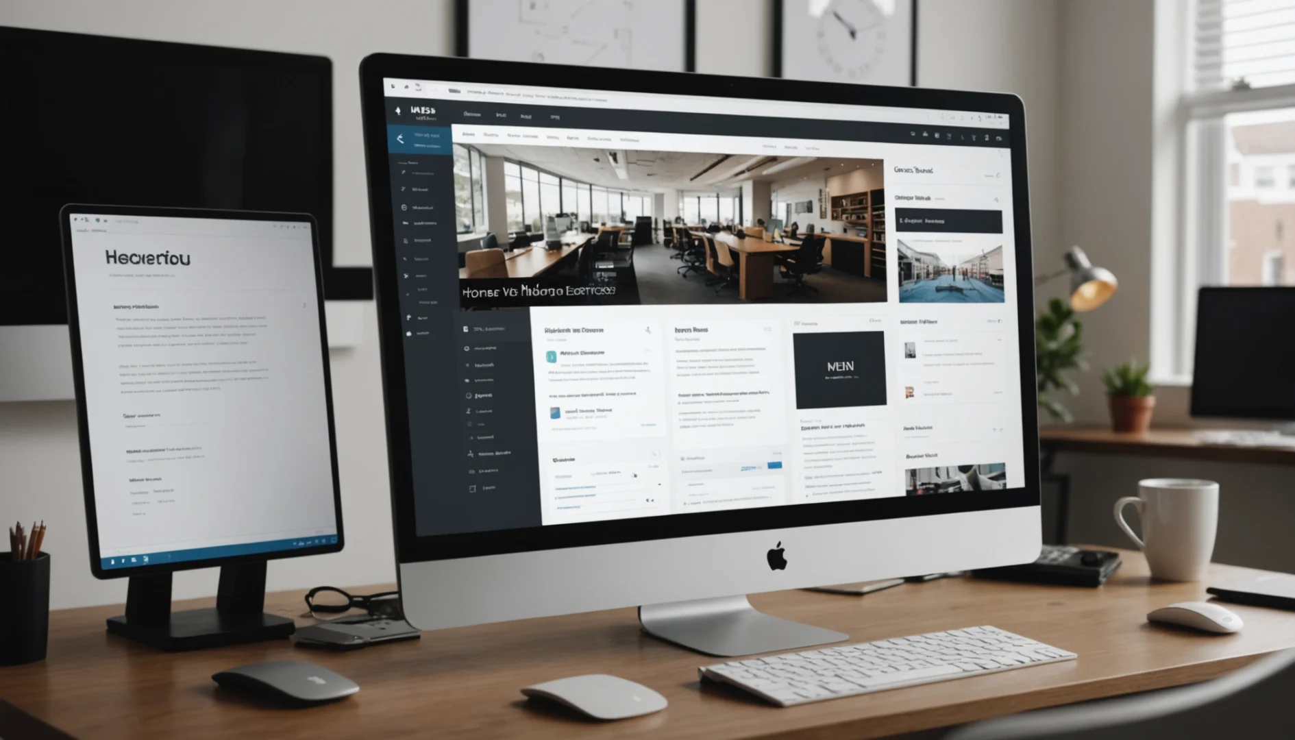 Menu site web design