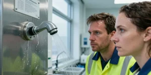 Lave-œil mural : une solution de secours simple pour réagir rapidement en cas de projection