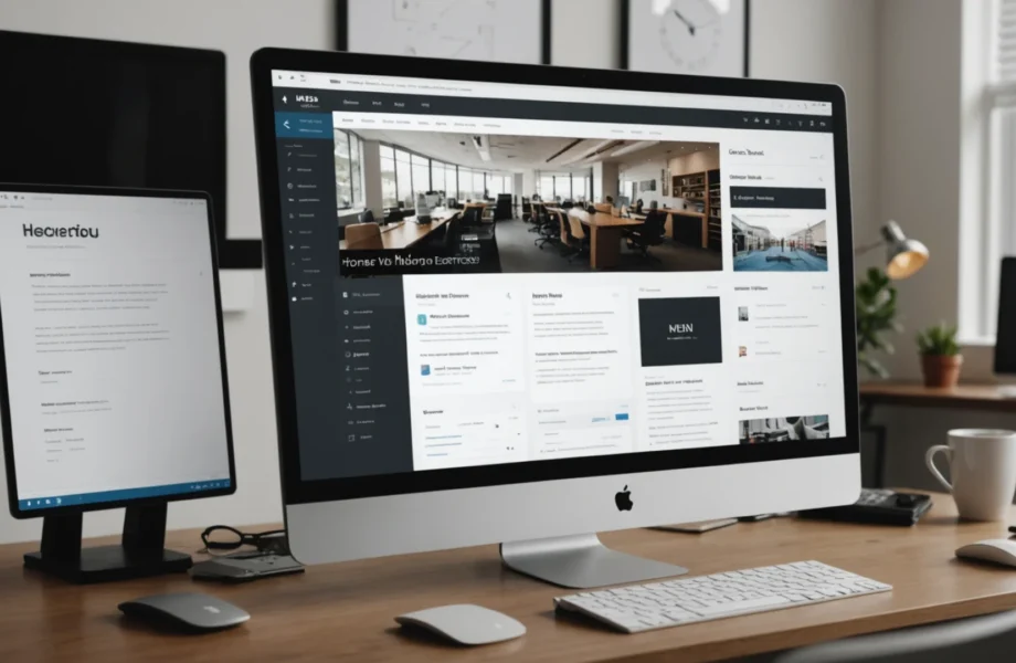 Menu site web design