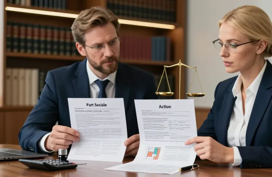 différence entre part social et action