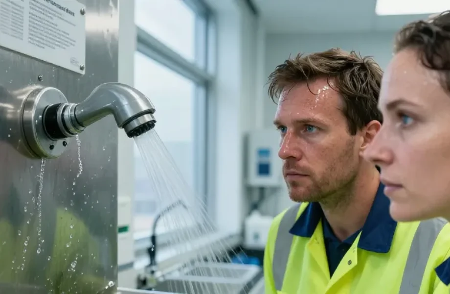 Lave-œil mural : une solution de secours simple pour réagir rapidement en cas de projection