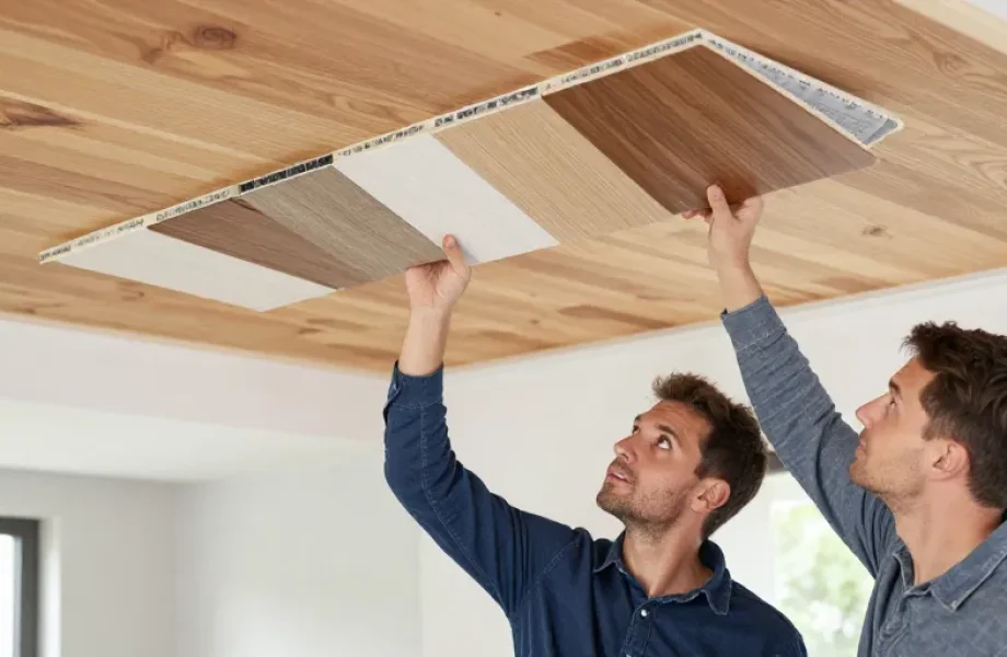 type de plafond en bois