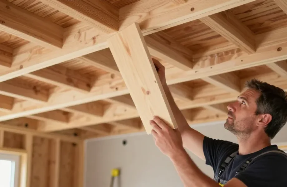 type de plafond en bois